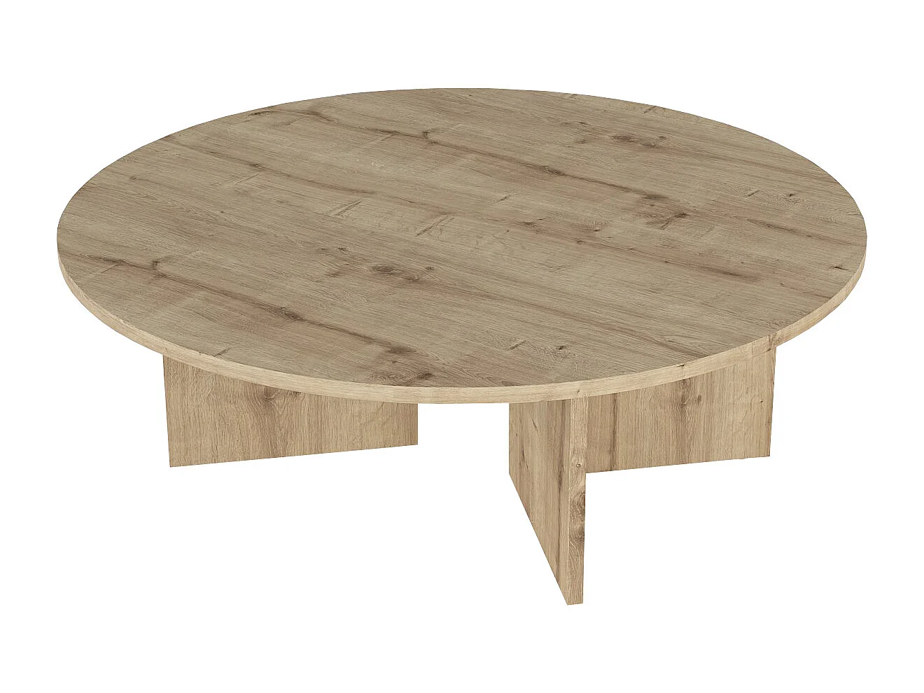 Table basse ronde - Naturel clair - TOPANIA