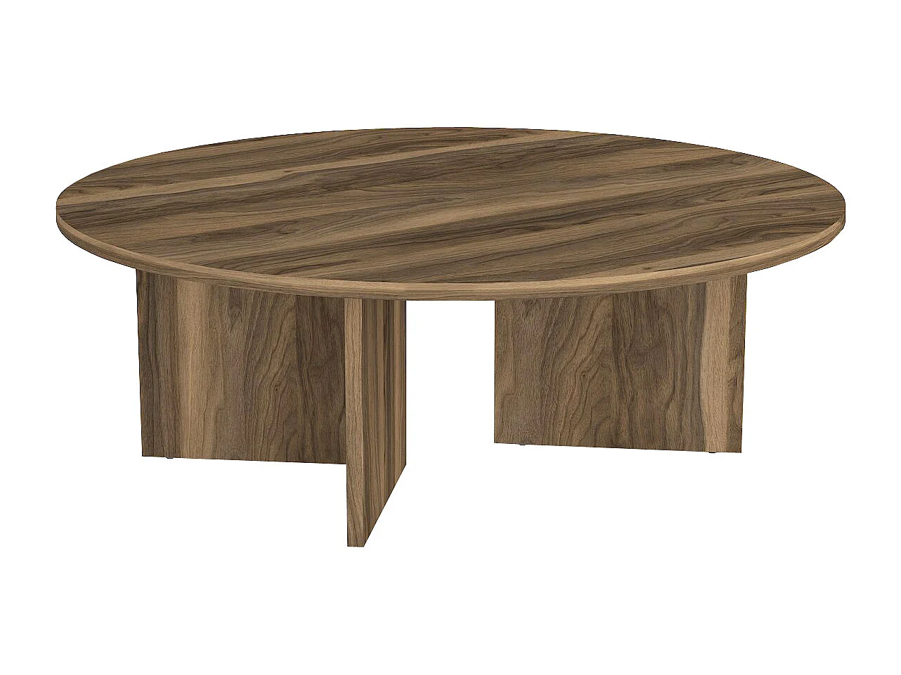 Table basse ronde - Naturel foncé - TOPANIA