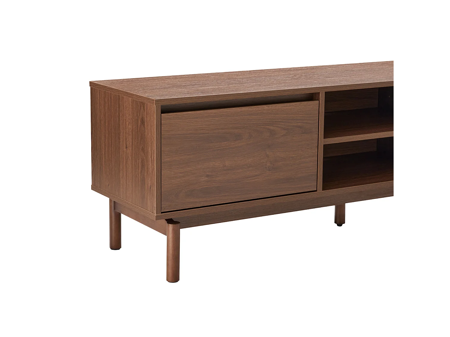 Meuble TV en bois foncé 160cm SARAH