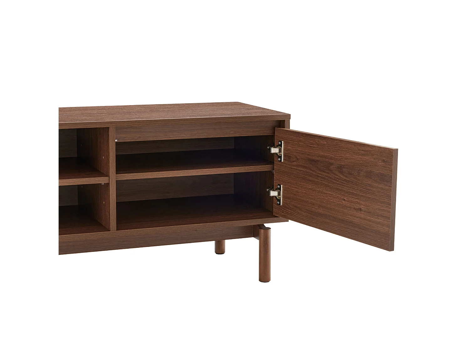 Meuble TV en bois foncé 160cm SARAH