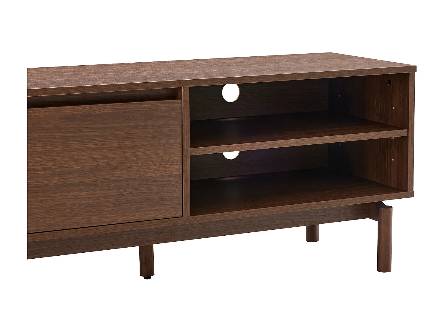 Dunkles Holz-TV-Möbel 120cm SARAH