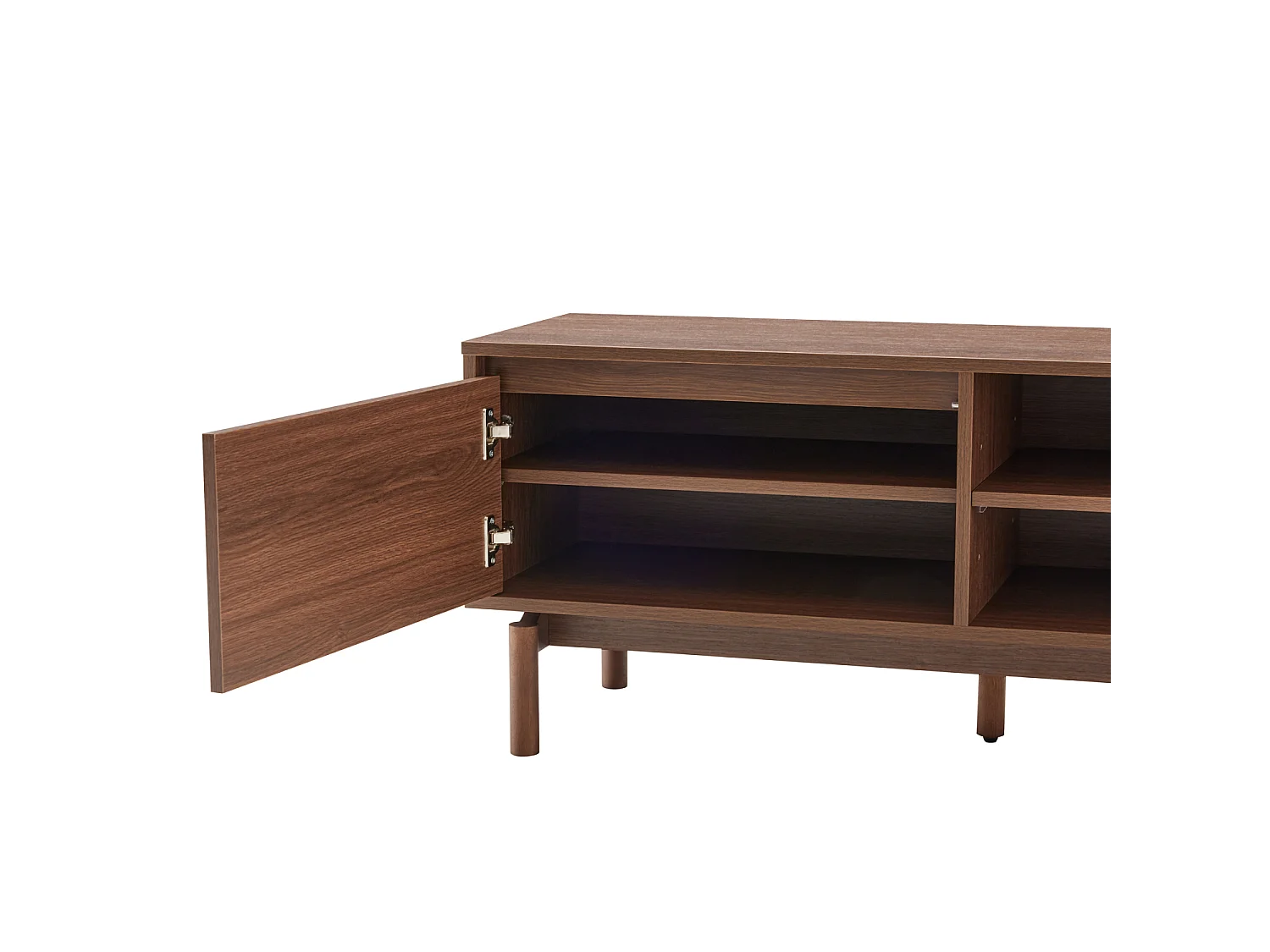 Meuble TV en bois foncé 120cm SARAH
