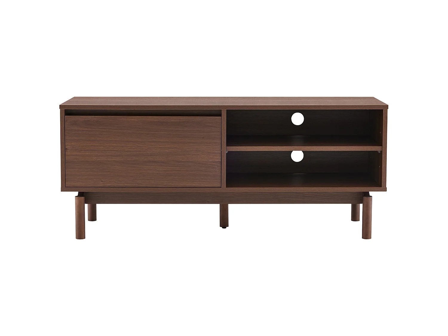 Meuble TV en bois foncé 120cm SARAH