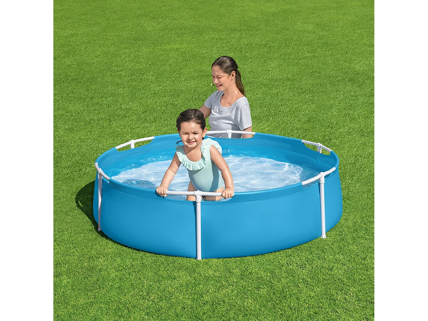 Piscine Hors Sol Tubulaire pour Enfants Bestway My First Frame Pools Ø152x38 cm Capacité de 580 Litres
