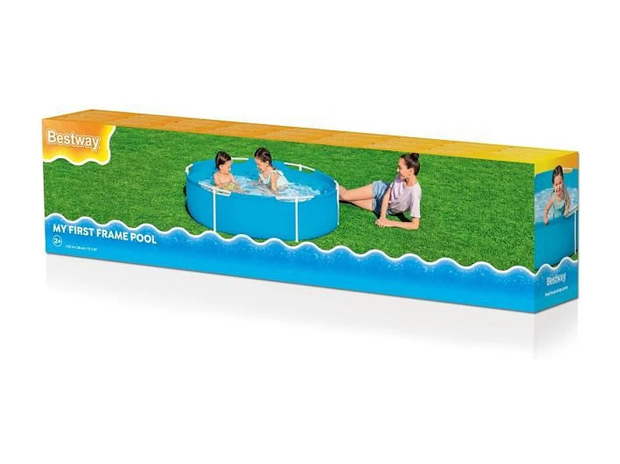 Piscine Hors Sol Tubulaire pour Enfants Bestway My First Frame Pools Ø152x38 cm Capacité de 580 Litres