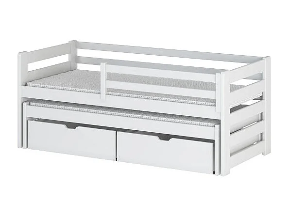 LIT GIGOGNE SUENSO 90x200 - 2 Tiroirs Blanc