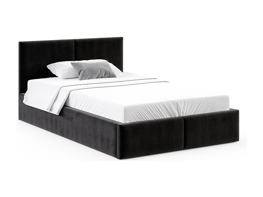 Lit coffre Tesia 120x190  - Sommier inclus Noir