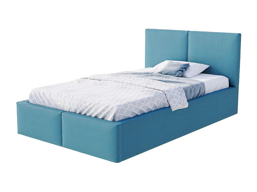 Lit coffre Tesia 120x190  - Sommier inclus Azur