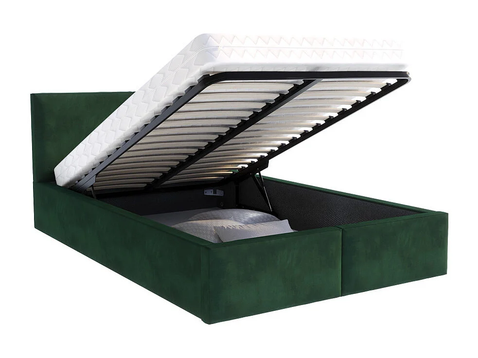 Lit coffre Tesia 120x190  - Sommier inclus Vert sapin
