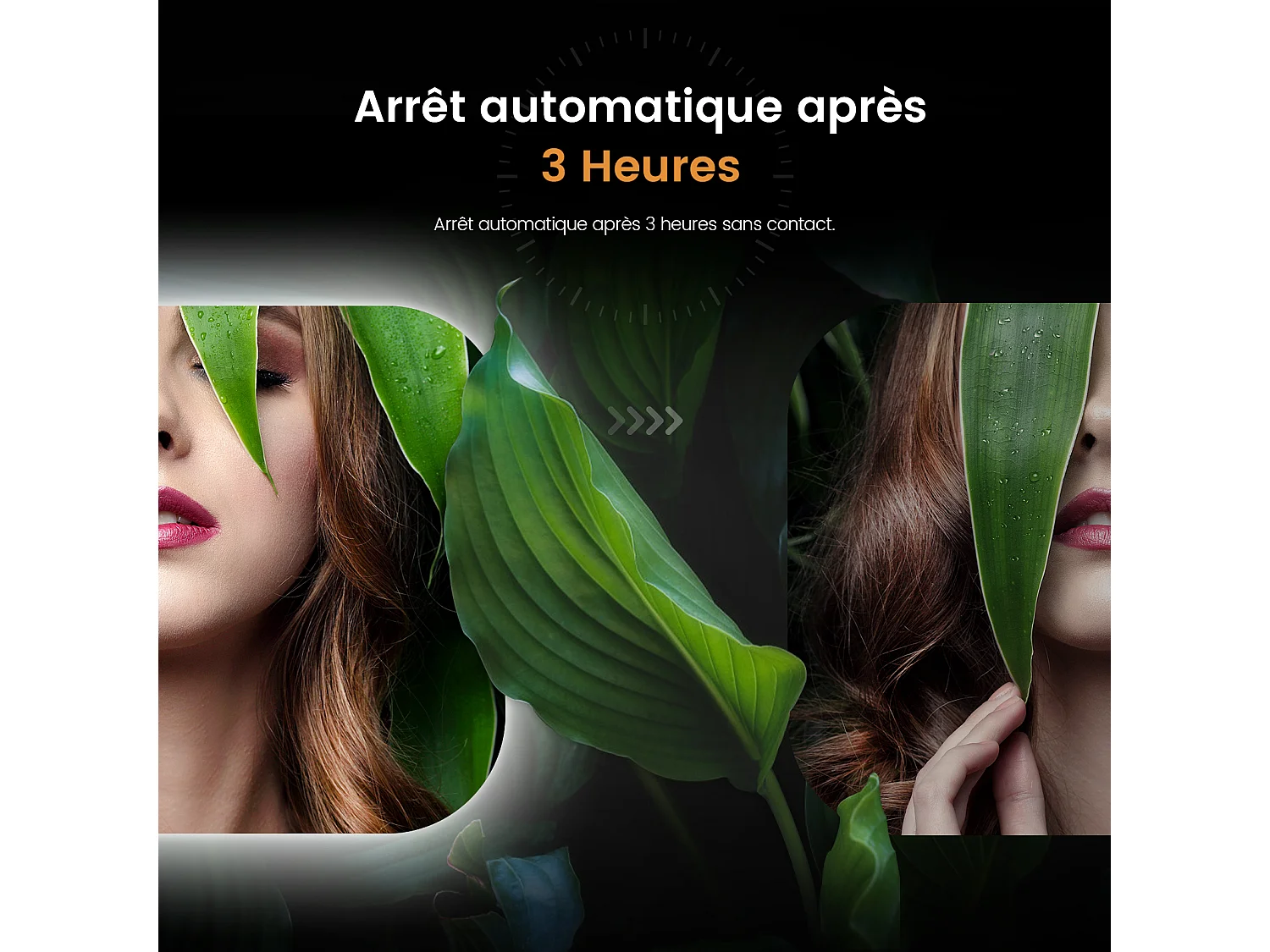 EMKE Miroir LED carré de Salle de Bain 60 x 60 cm, Sans cadre, Anti-buée, Intensité réglable 3 couleurs