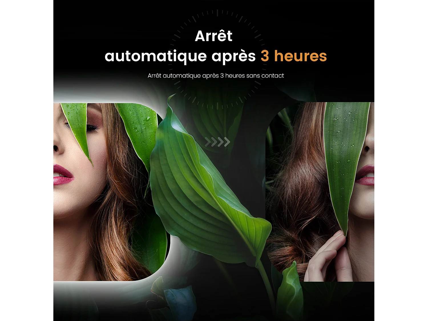 Miroir de salle de bain LED 50x50cm rétro-éclairé tactile anti-buée EMKE