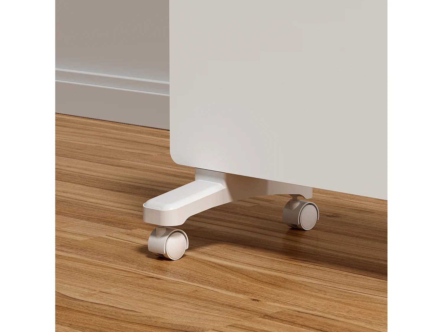 EMKE Radiateur Électrique WiFi 2000 W Verre Blanc Écran EMKE Tactile LED Mural ou sur Pieds L.77 cm