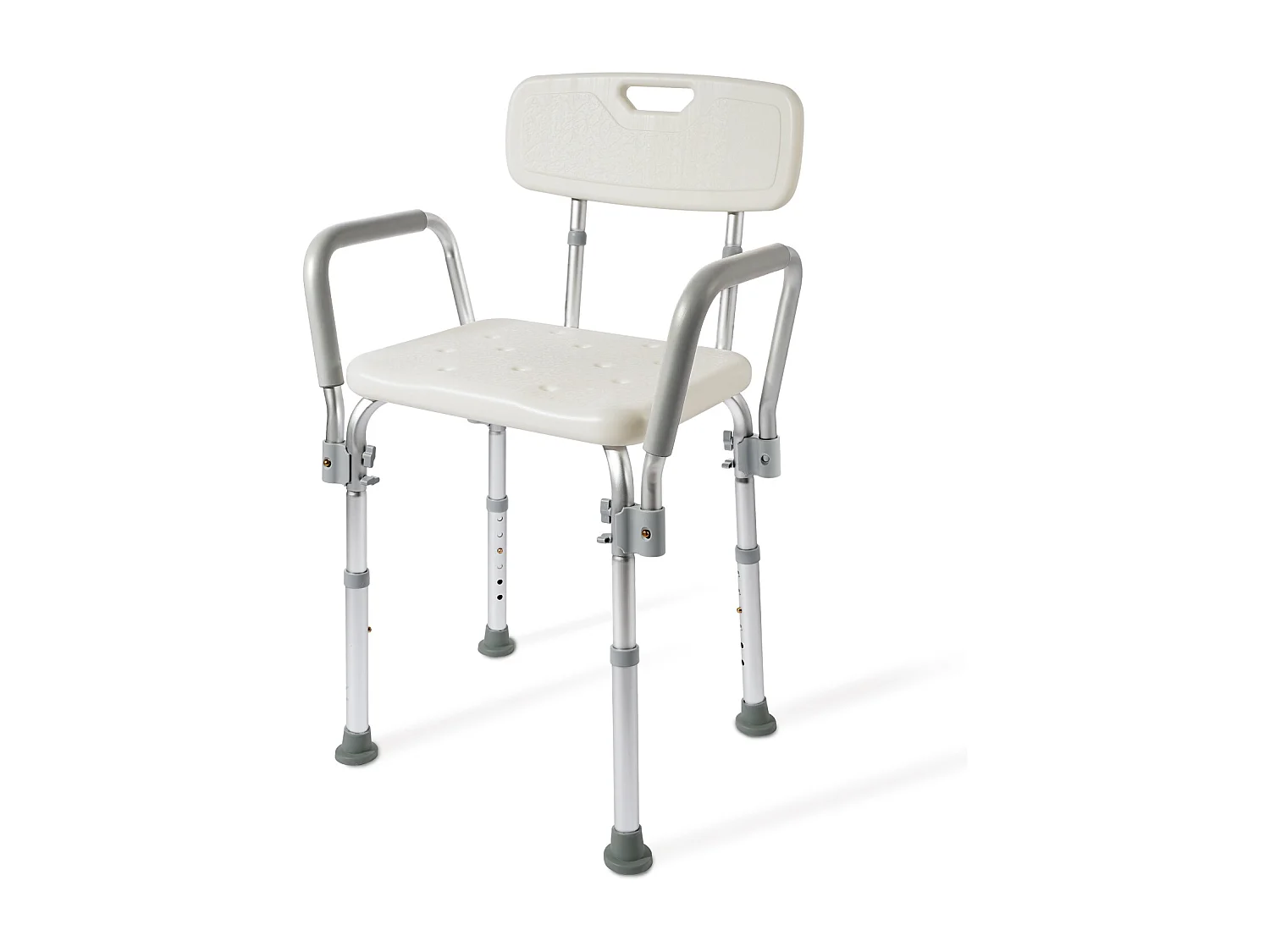 EMKE Chaise de Douche Réglable avec Accoudoirs et Dossier - Siège de Bain Antidérapant pour Personnes Âgées, Enfants et Femmes Enceintes, Capacité 135kg
