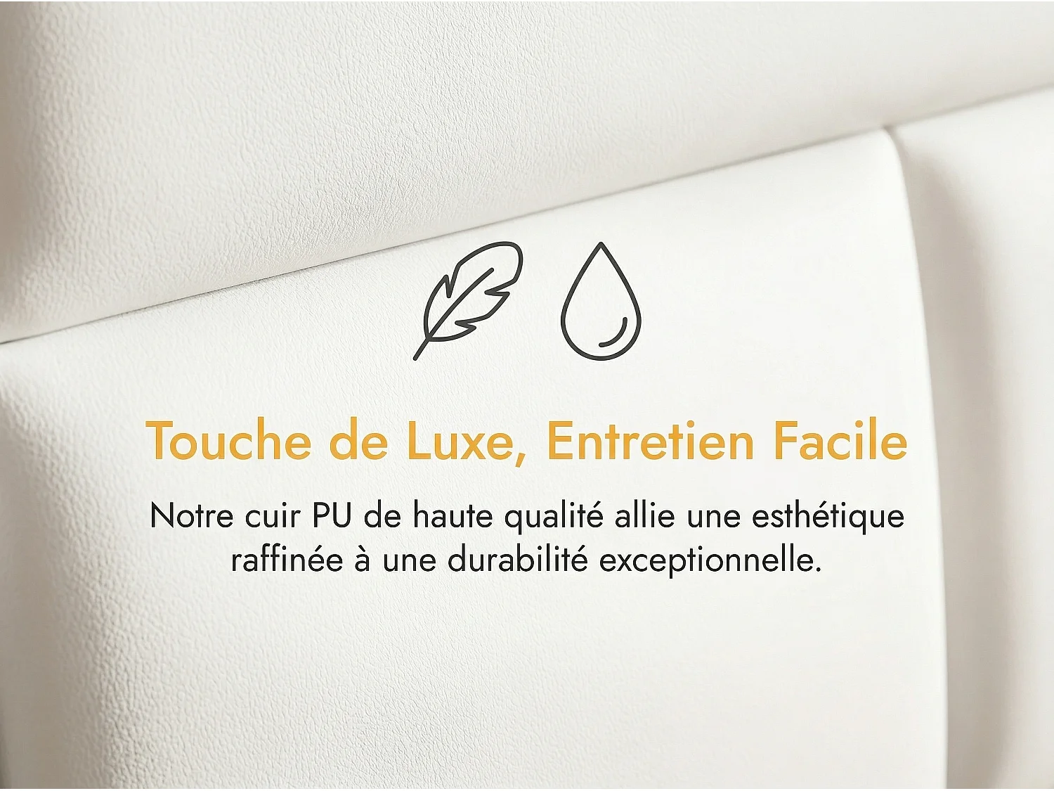 Lit coffre suspendu blanc avec éclairage LED, lit double moderne, tête de lit capitonnée, espace de rangement.