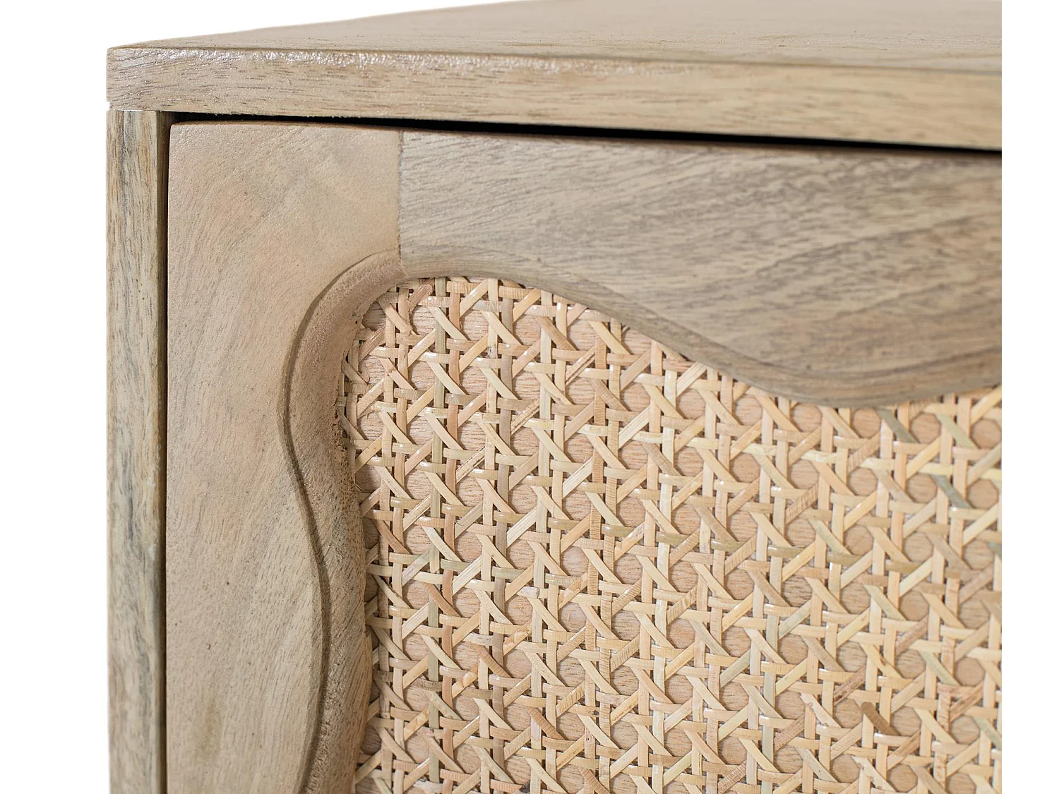 Tables de chevet en bois de manguier 60 cm, style bohème méditerranéen - 65 x 60 x 40