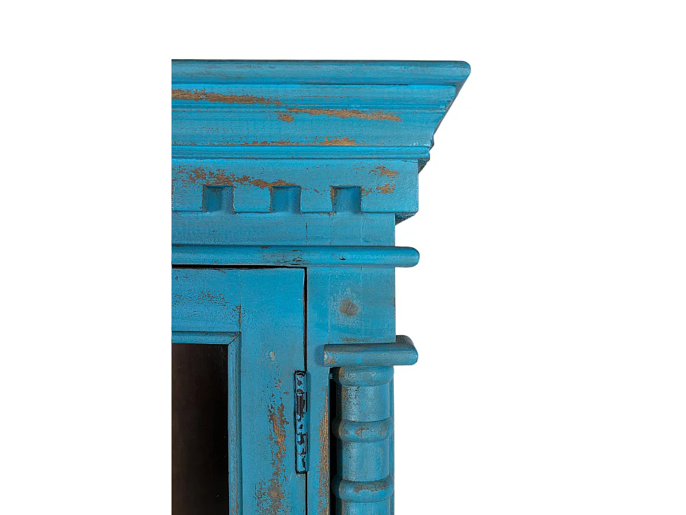 Atrium-Vitrinenschrank aus Mangoholz, 160 cm x 90 cm x 40 cm