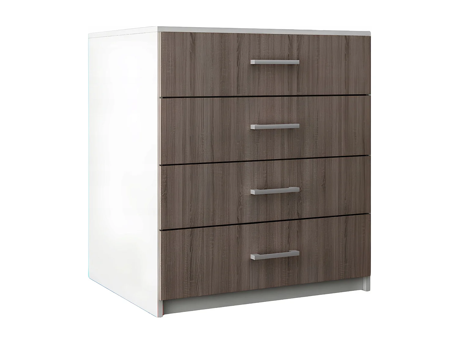 Komoda Z Szufladami Dąb Sonoma Tabac Szafka 4 Szuflady 95 x 80 x 45 cm MDF