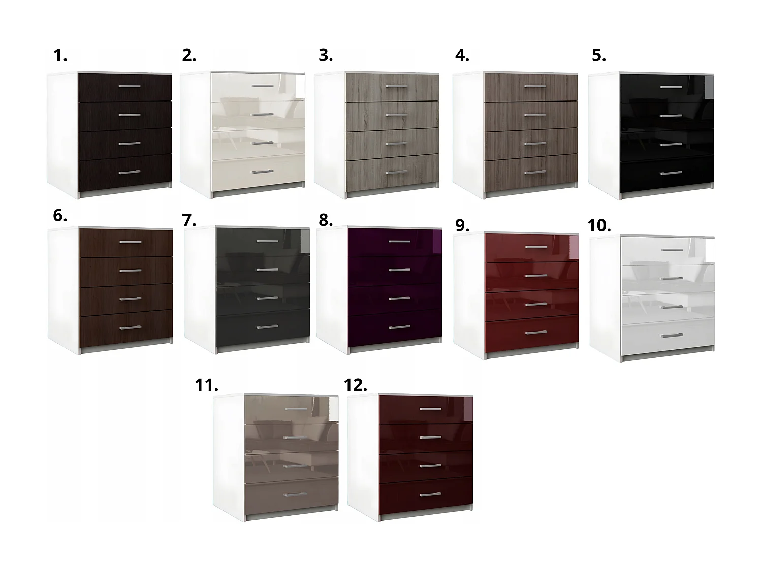 Komoda Z Szufladami Dąb Sonoma Tabac Szafka 4 Szuflady 95 x 80 x 45 cm MDF