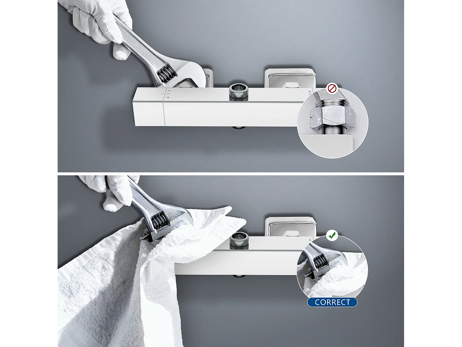 Colonna doccia con miscelatore termostatico, saliscendi doccia tondo regolabile 72-120cm, cromo