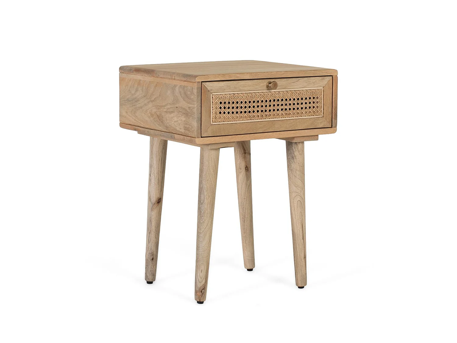 Tables de chevet en bois de manguier 45 cm, style rétro vintage - 61 x 45 x 40 cm
