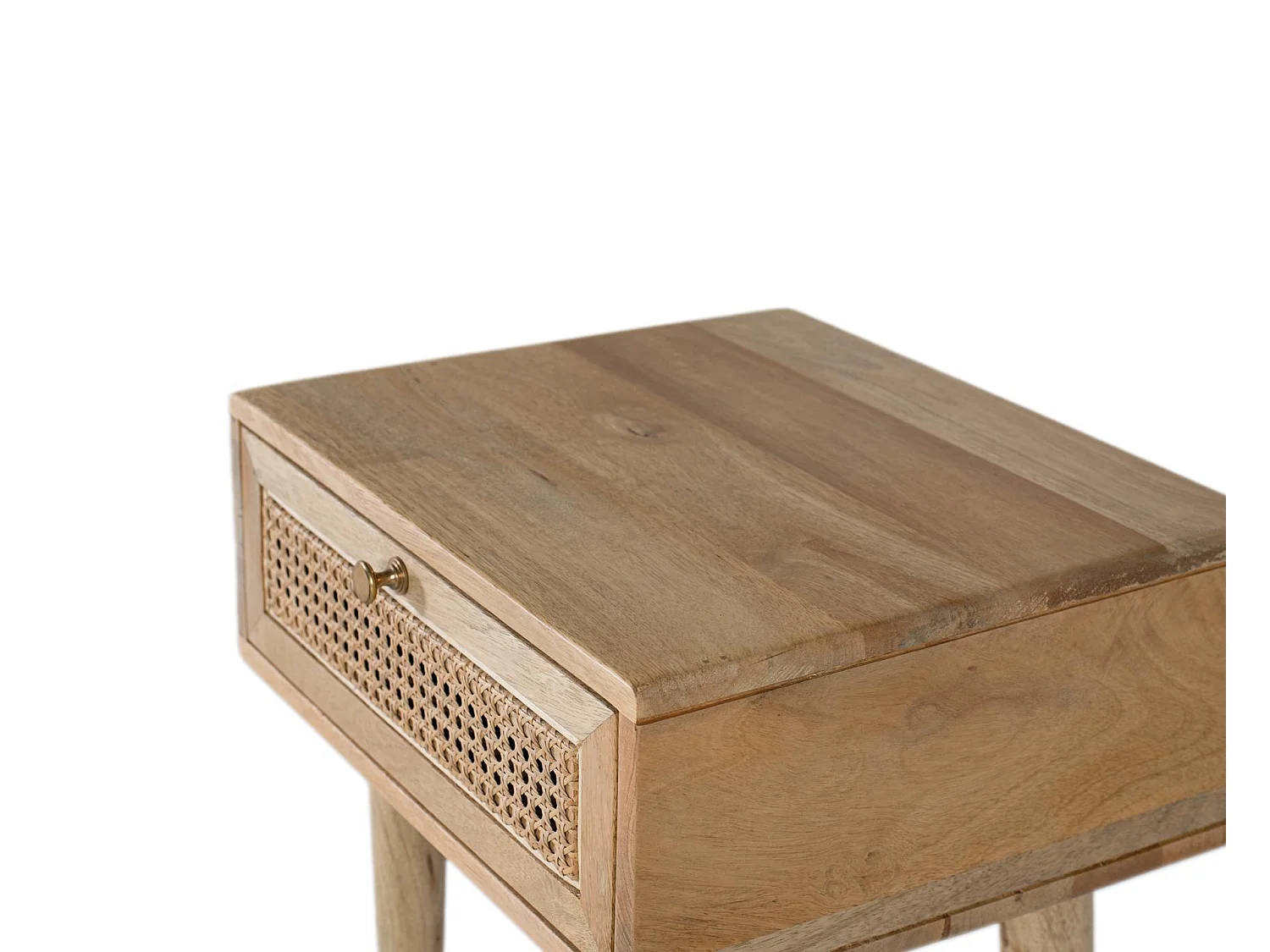 Tables de chevet en bois de manguier 45 cm, style rétro vintage - 61 x 45 x 40 cm