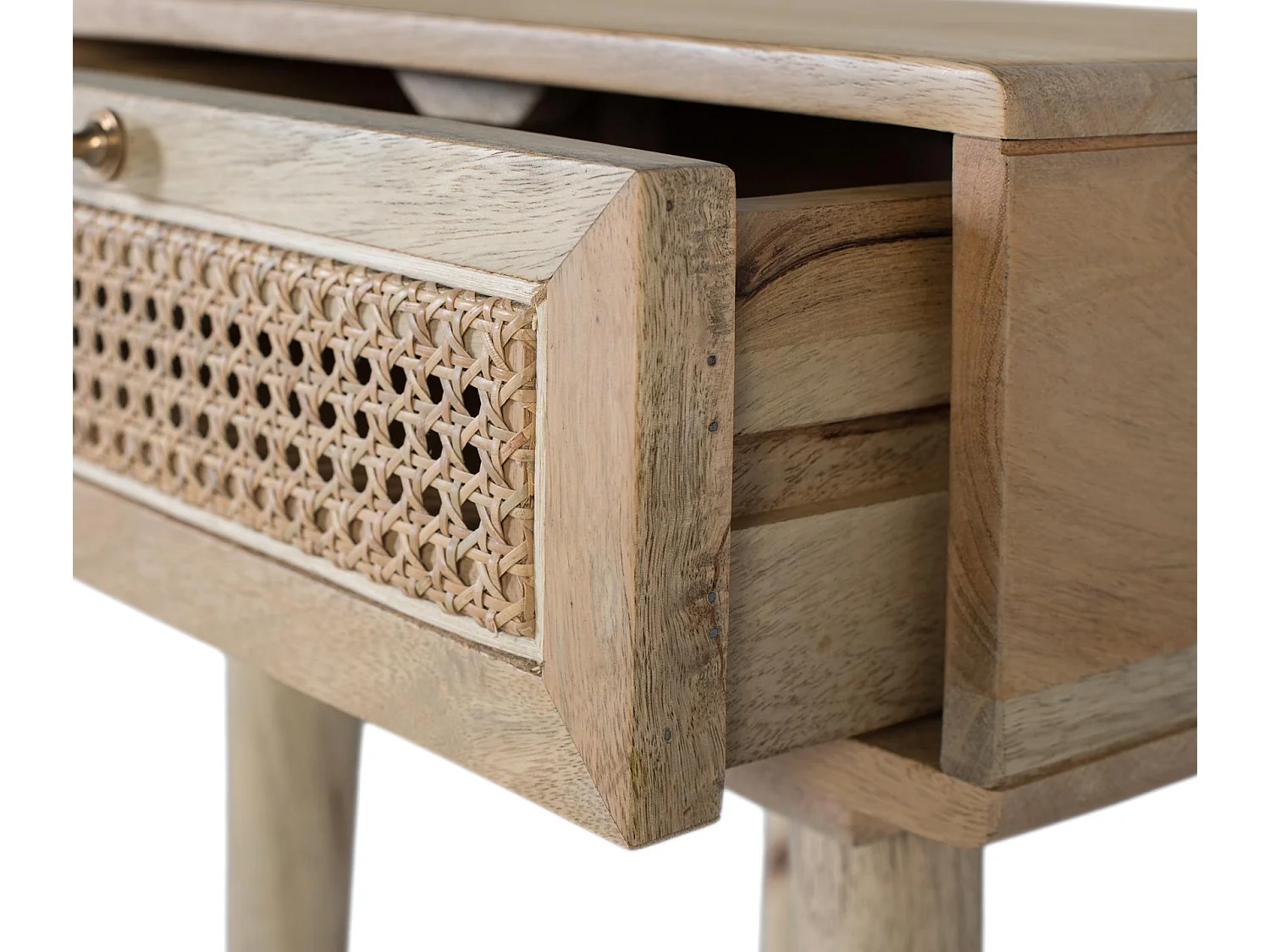 Tables de chevet en bois de manguier 45 cm, style rétro vintage - 61 x 45 x 40 cm