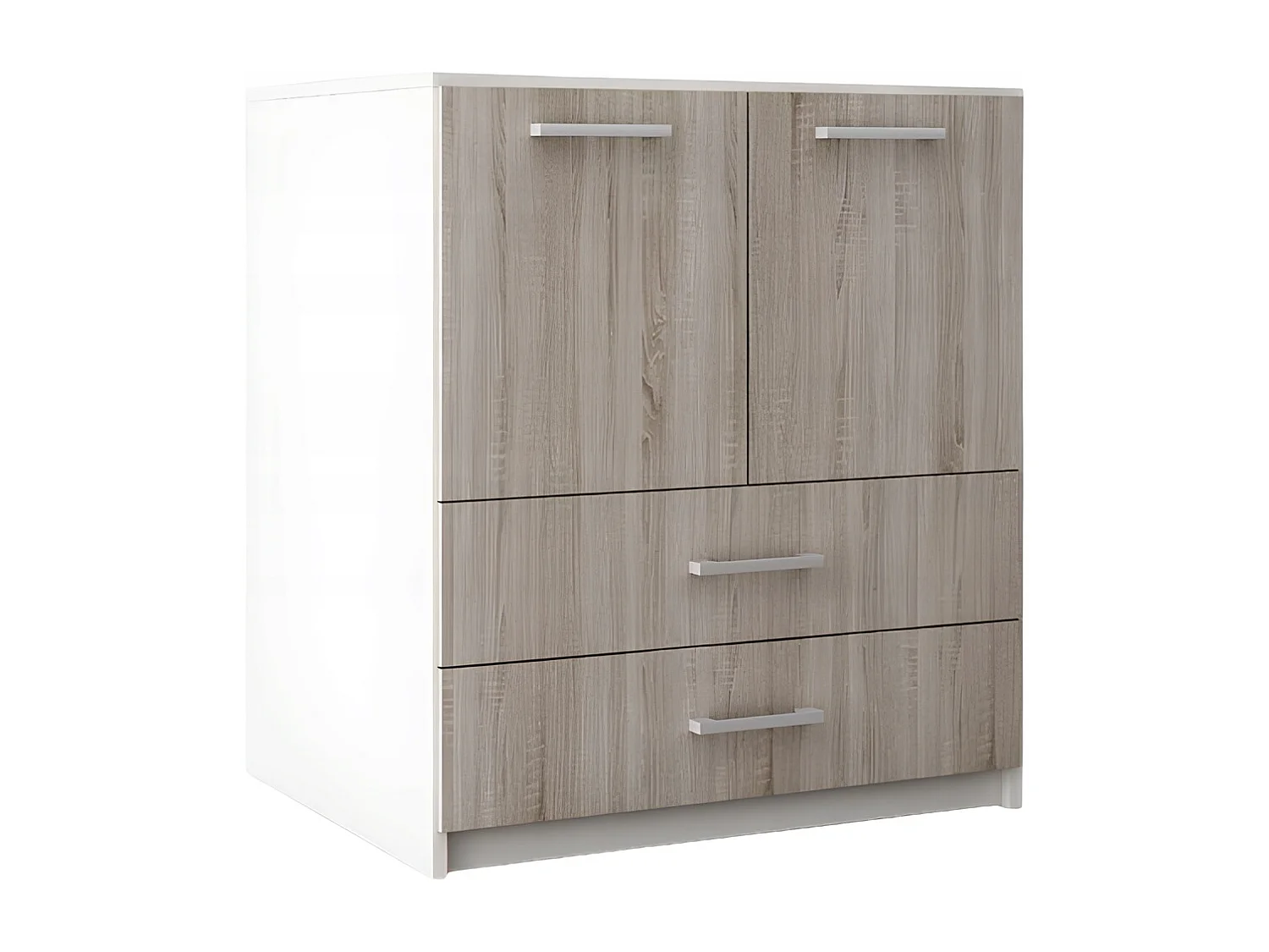 Komoda Z Szufladami Do Salonu Amari Dąb Sonoma Szafka Drzwi 95 x 80 x 45 cm