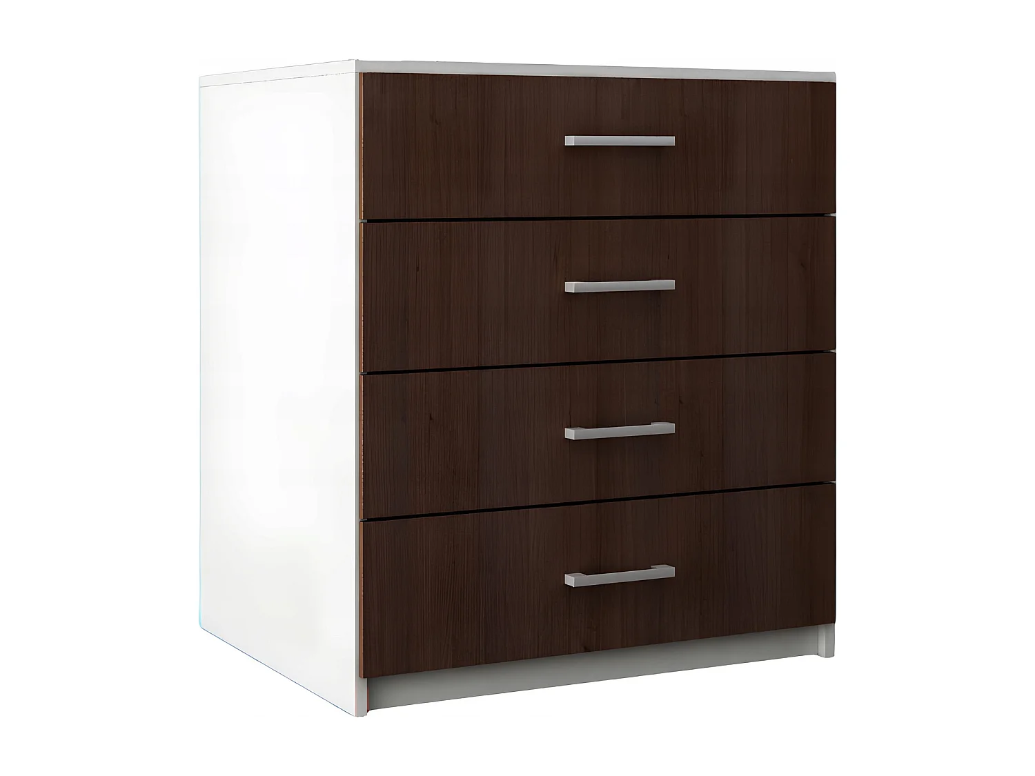 Komoda Z Szufladami Do Salonu Orzech Szafka 4 Szuflady 95 x 80 x 45 cm MDF