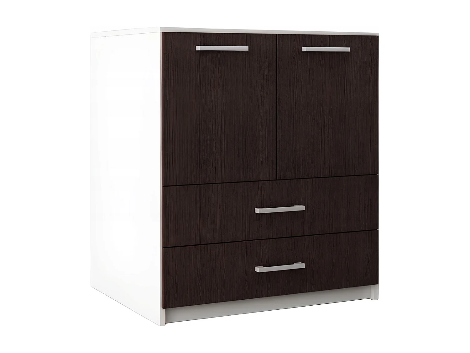 Komoda Z Szufladami Do Salonu Amari Wenge Szafka Drzwi 95 x 80 x 45 cm