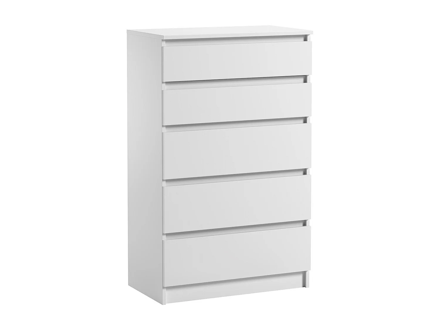 Stylowa Komoda 5 Szuflad Biały Mat Pari 5 Do Salonu 70 x 40 x 112 cm