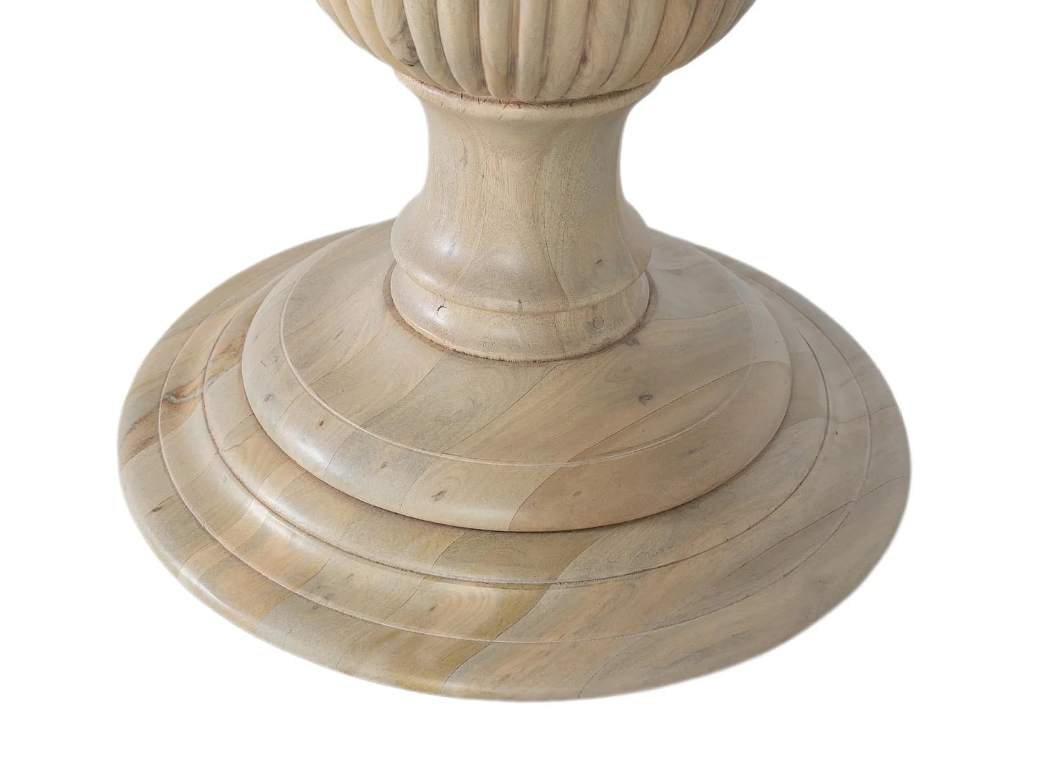Mesas de Comedor de Madera de Mango 120 Cm Estilo Rústico Colonial-77x120x120