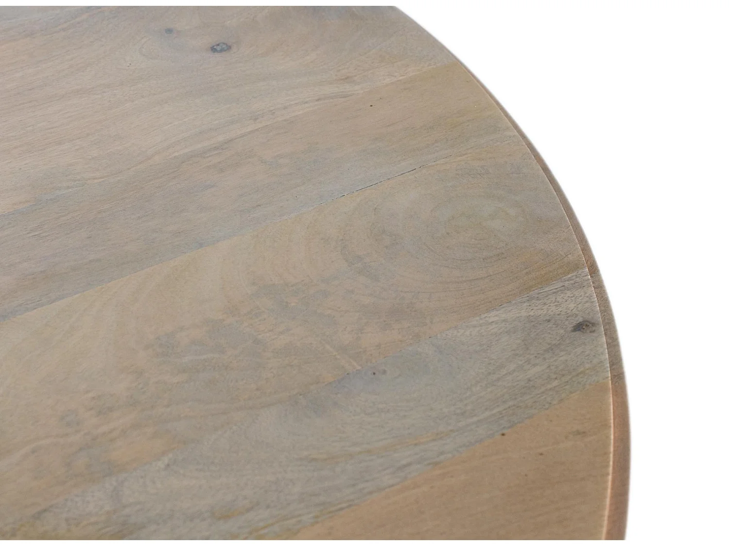 Mesas de Comedor de Madera de Mango 120 Cm Estilo Rústico Colonial-77x120x120