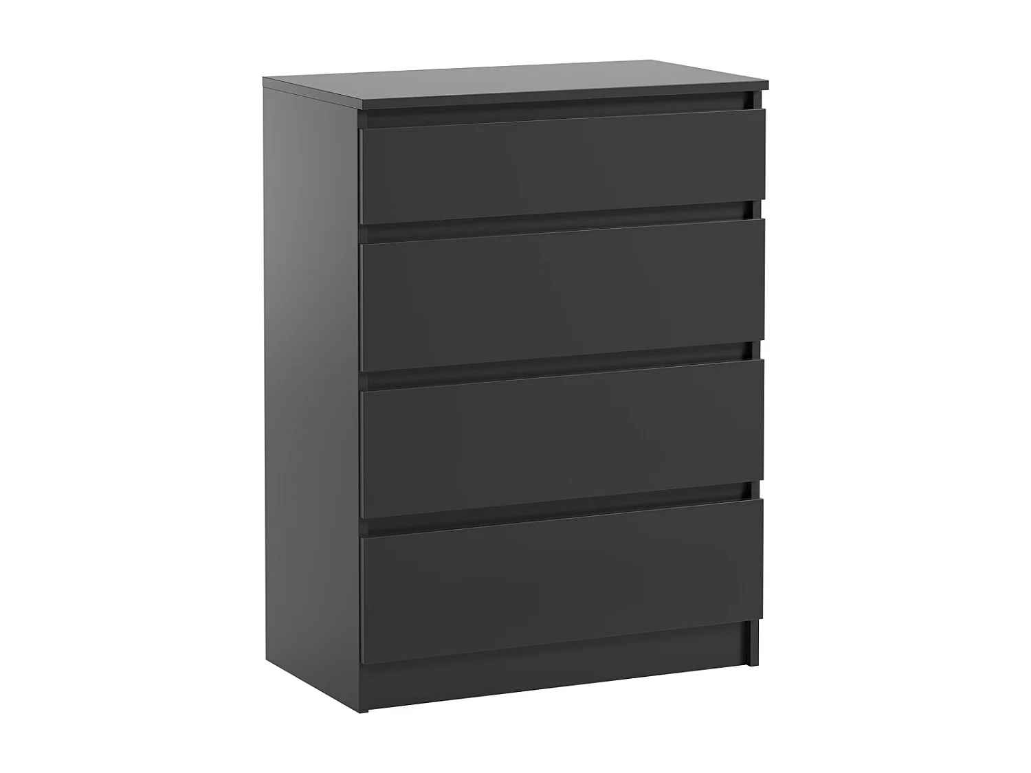 Szafka Komoda Pari 4 Czarny Mat 4 Szuflady Do Salonu Sypialni 70 x 40 x 97