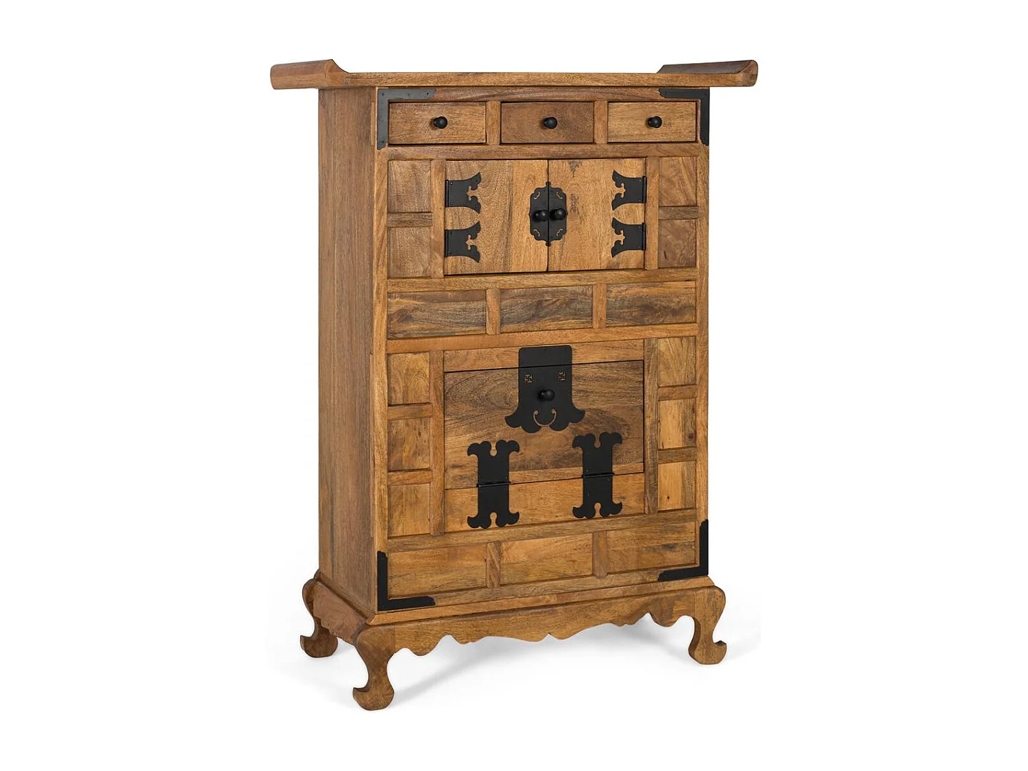 Buffet Corinth en bois de manguier 123 cm x 91 cm x 40 cm