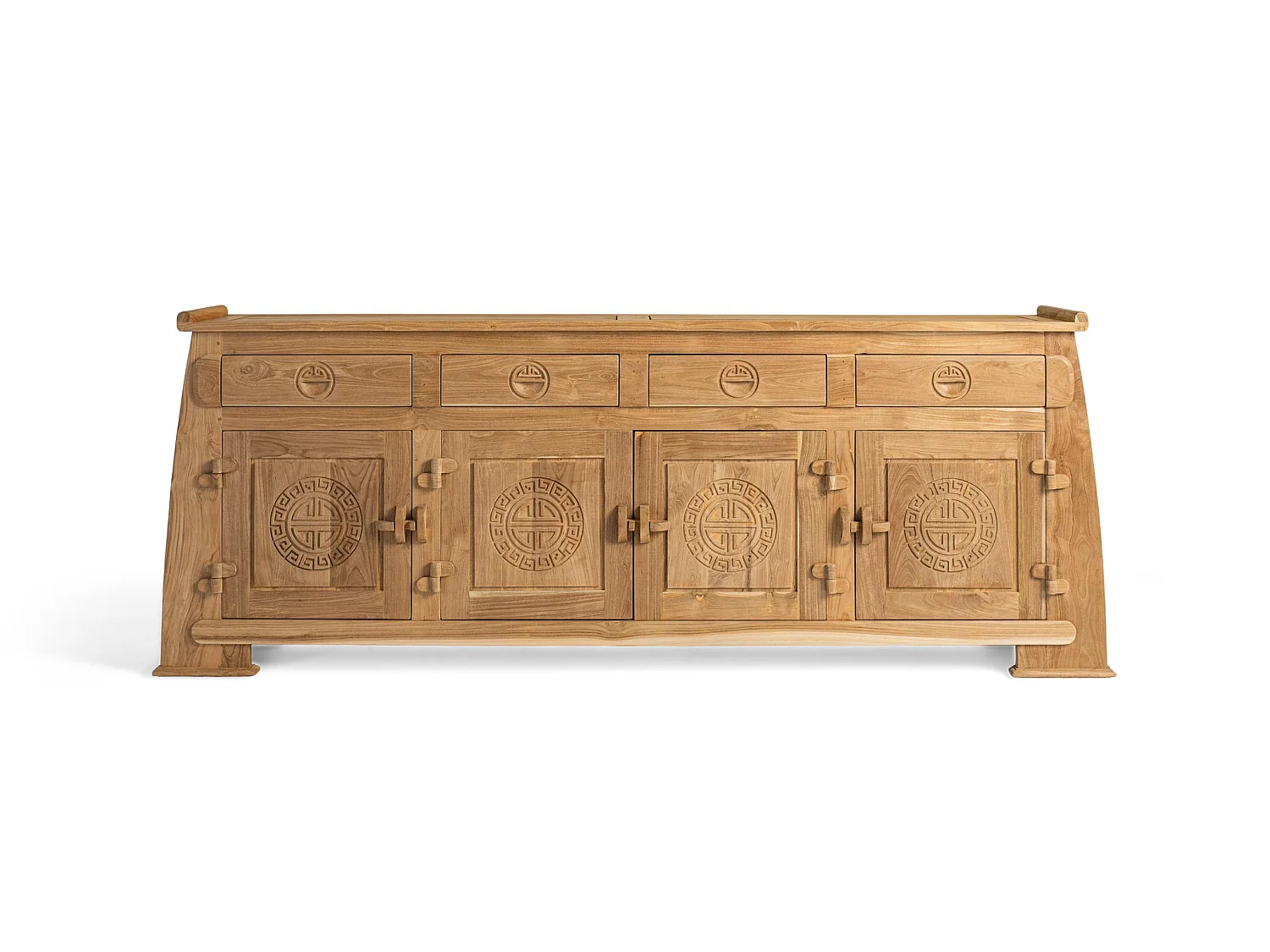 Aparador de Madera de Teca Estilo Colonial Oriental-78x202x38
