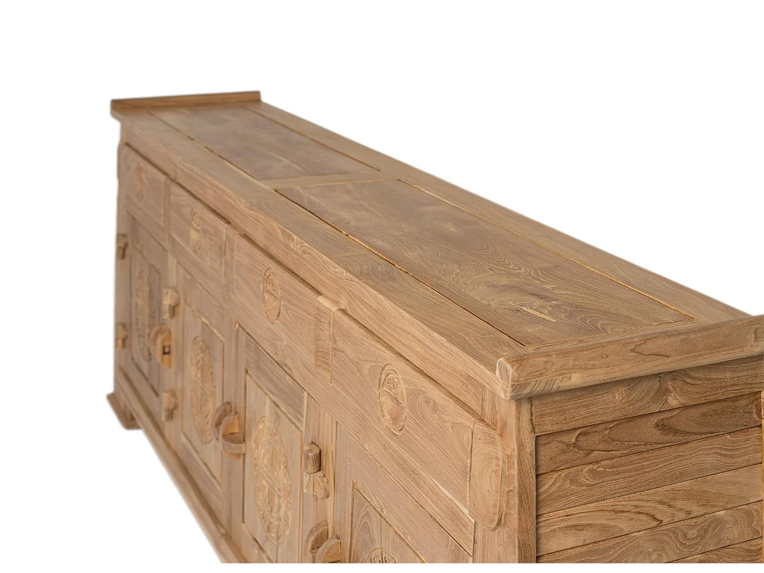Aparador de Madera de Teca Estilo Colonial Oriental-78x202x38