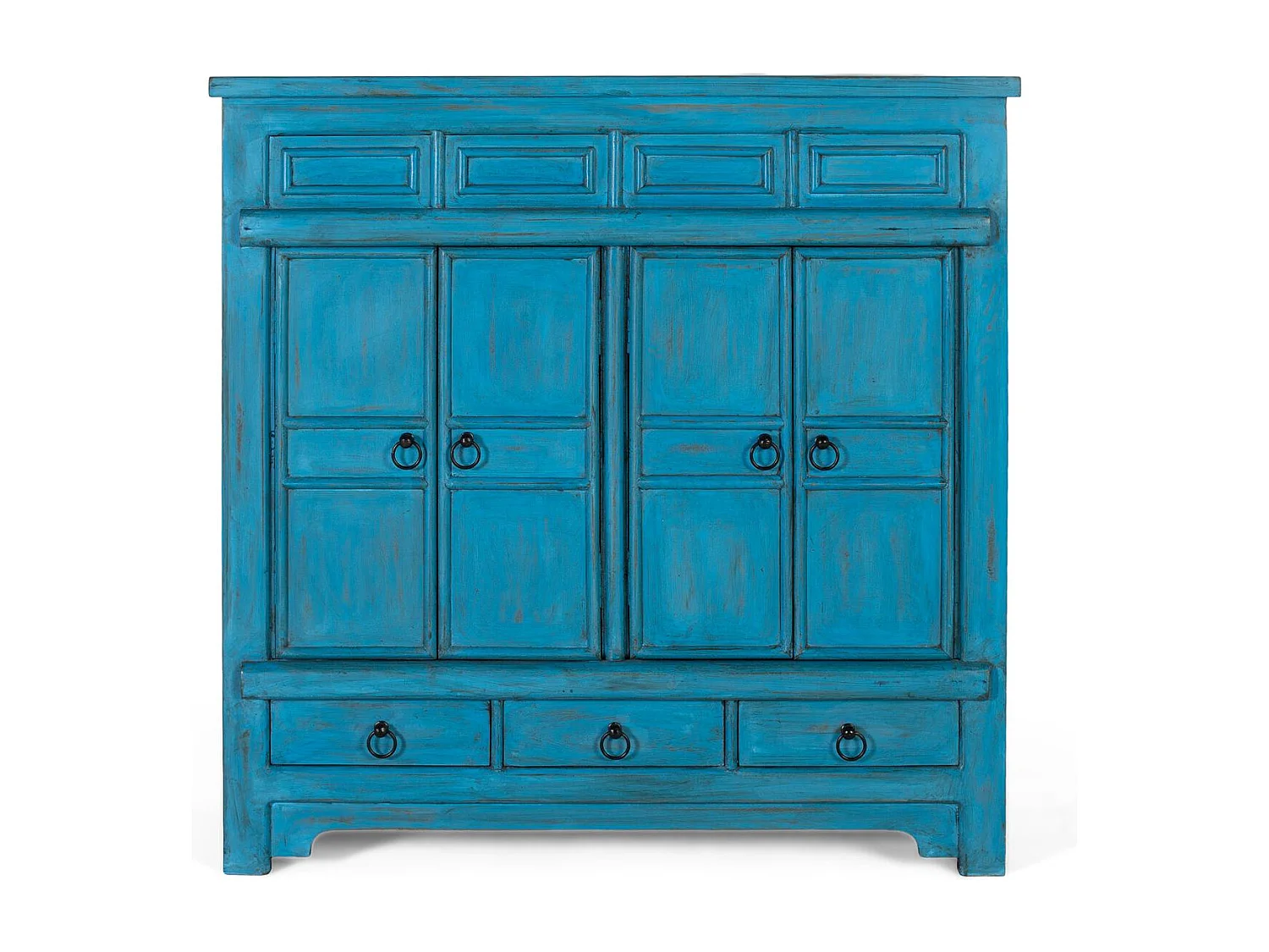 Buffet Viora en bois de manguier, 110 cm x 110 cm x 40 cm
