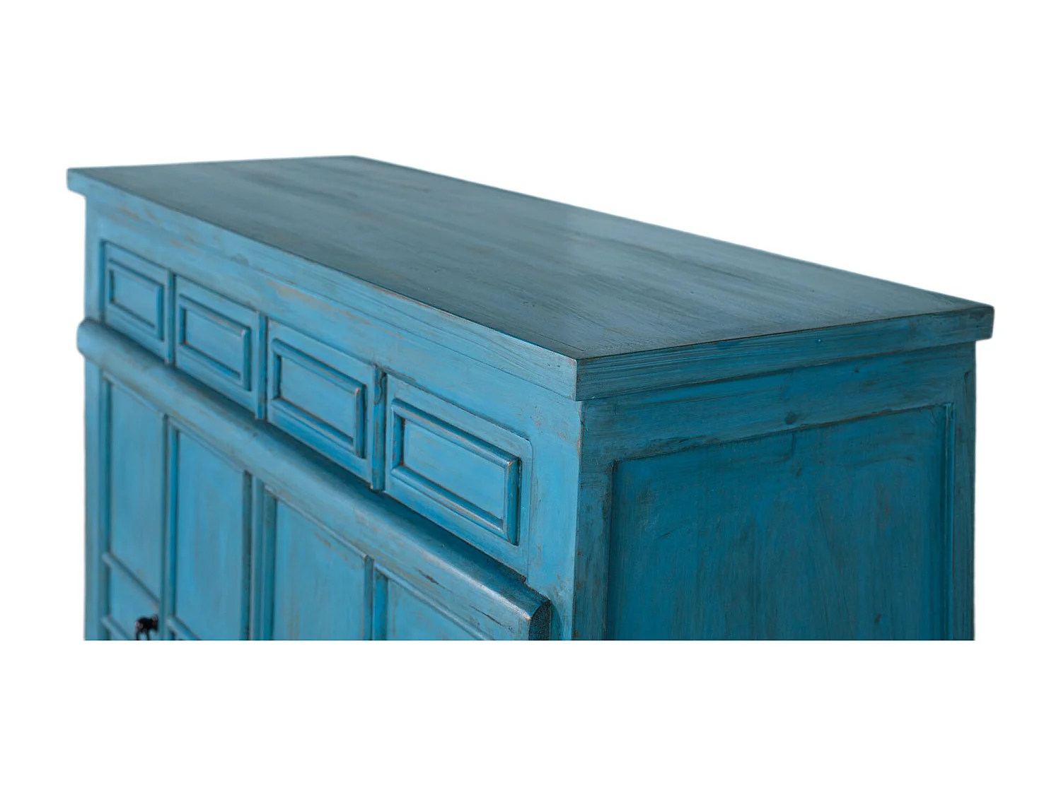 Buffet Viora en bois de manguier, 110 cm x 110 cm x 40 cm
