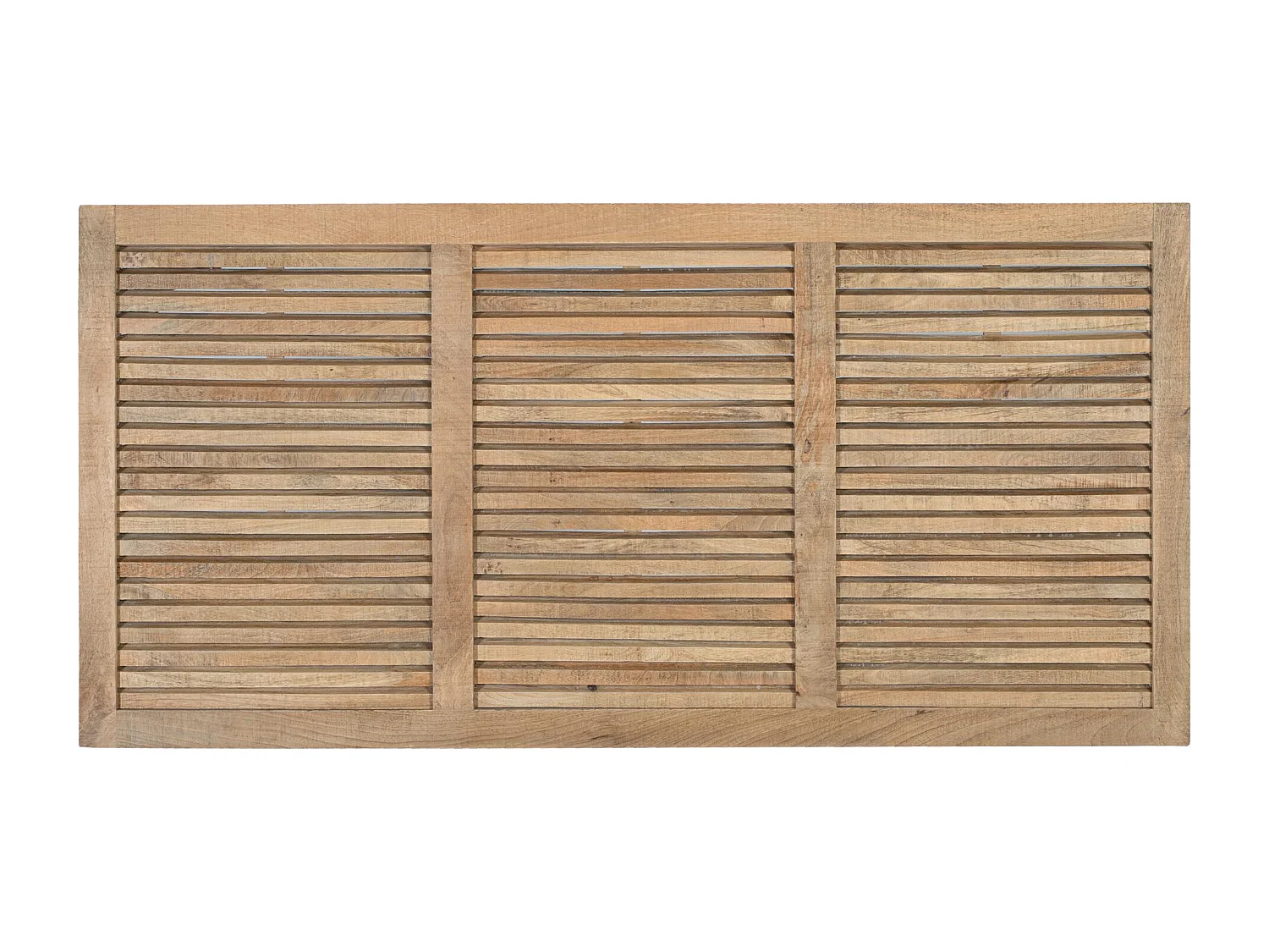Tête de lit en bois naturel avec design à lattes horizontales 165 cm