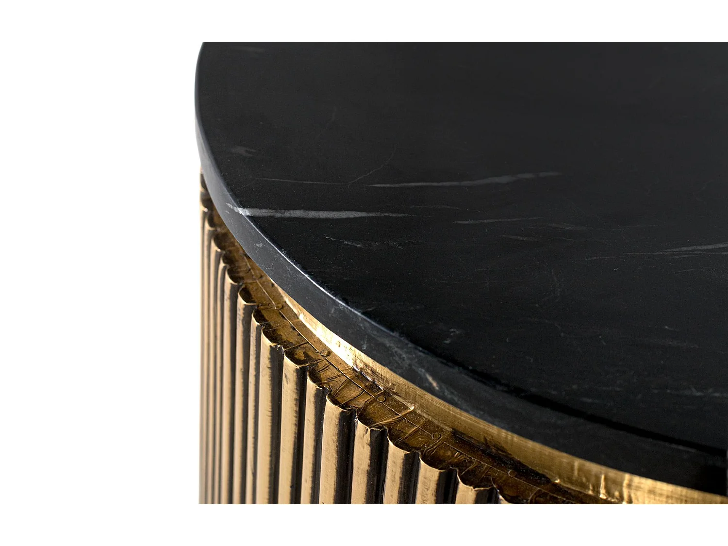 Table d'appoint ronde en laiton doré, 50 cm de diamètre