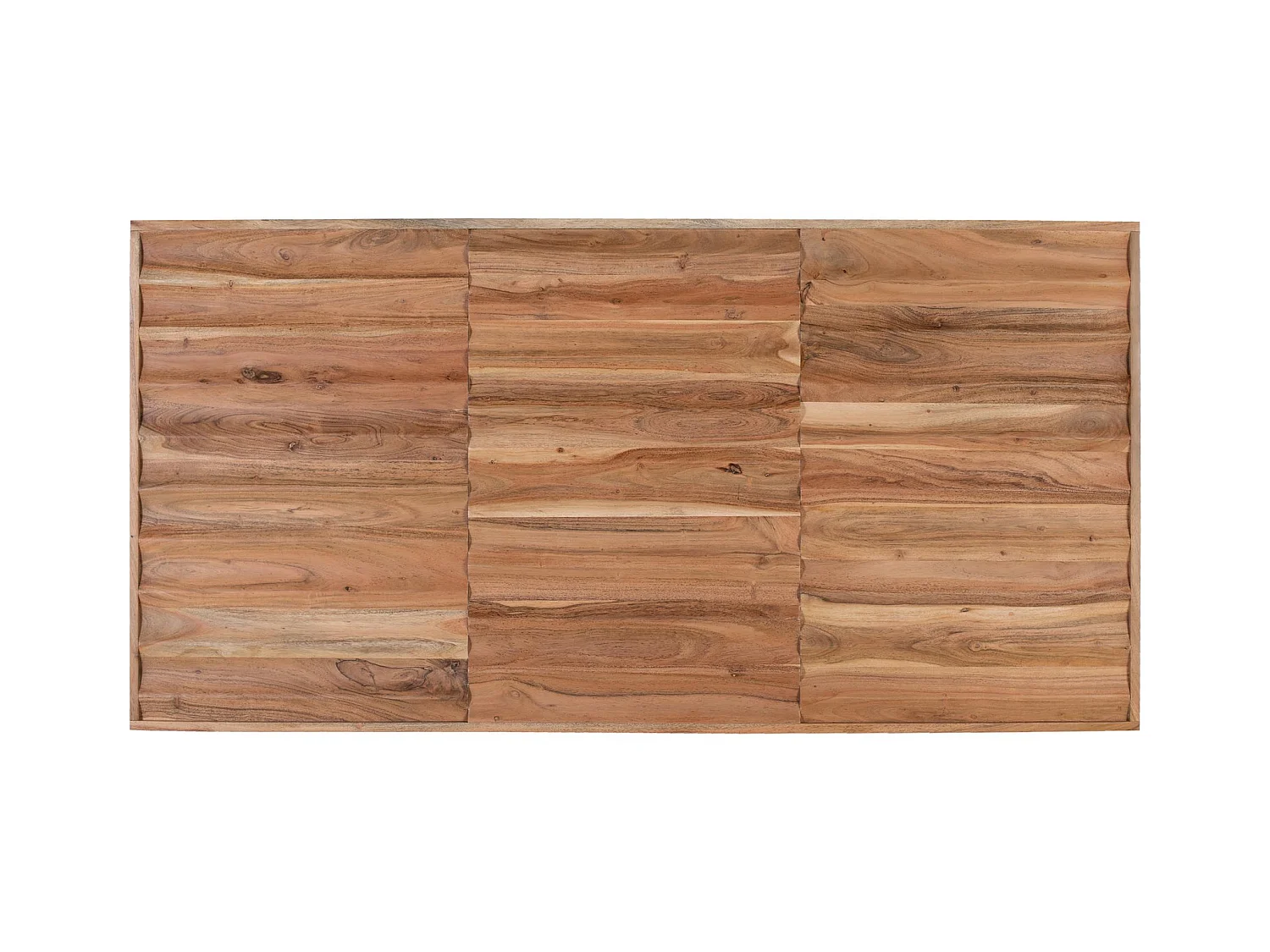 Cabecero de Madera Maciza de Acacia 160 Cm Estilo Rústico Moderno-81x160x5