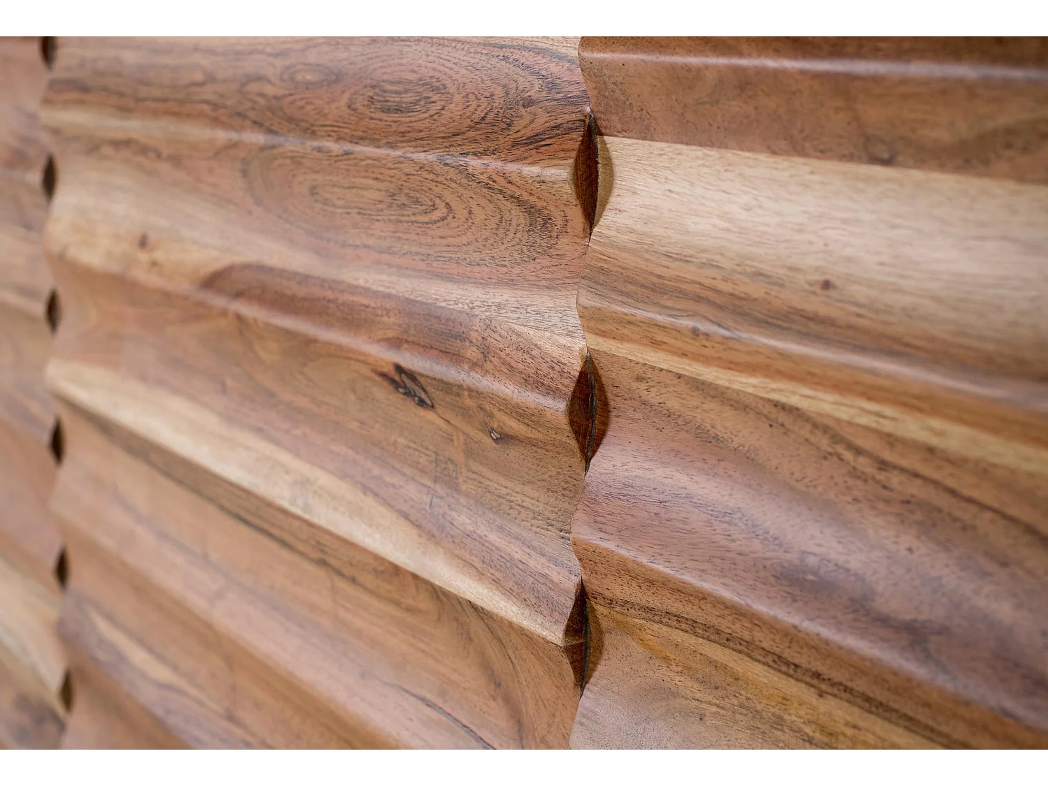 Cabecero de Madera Maciza de Acacia 160 Cm Estilo Rústico Moderno-81x160x5