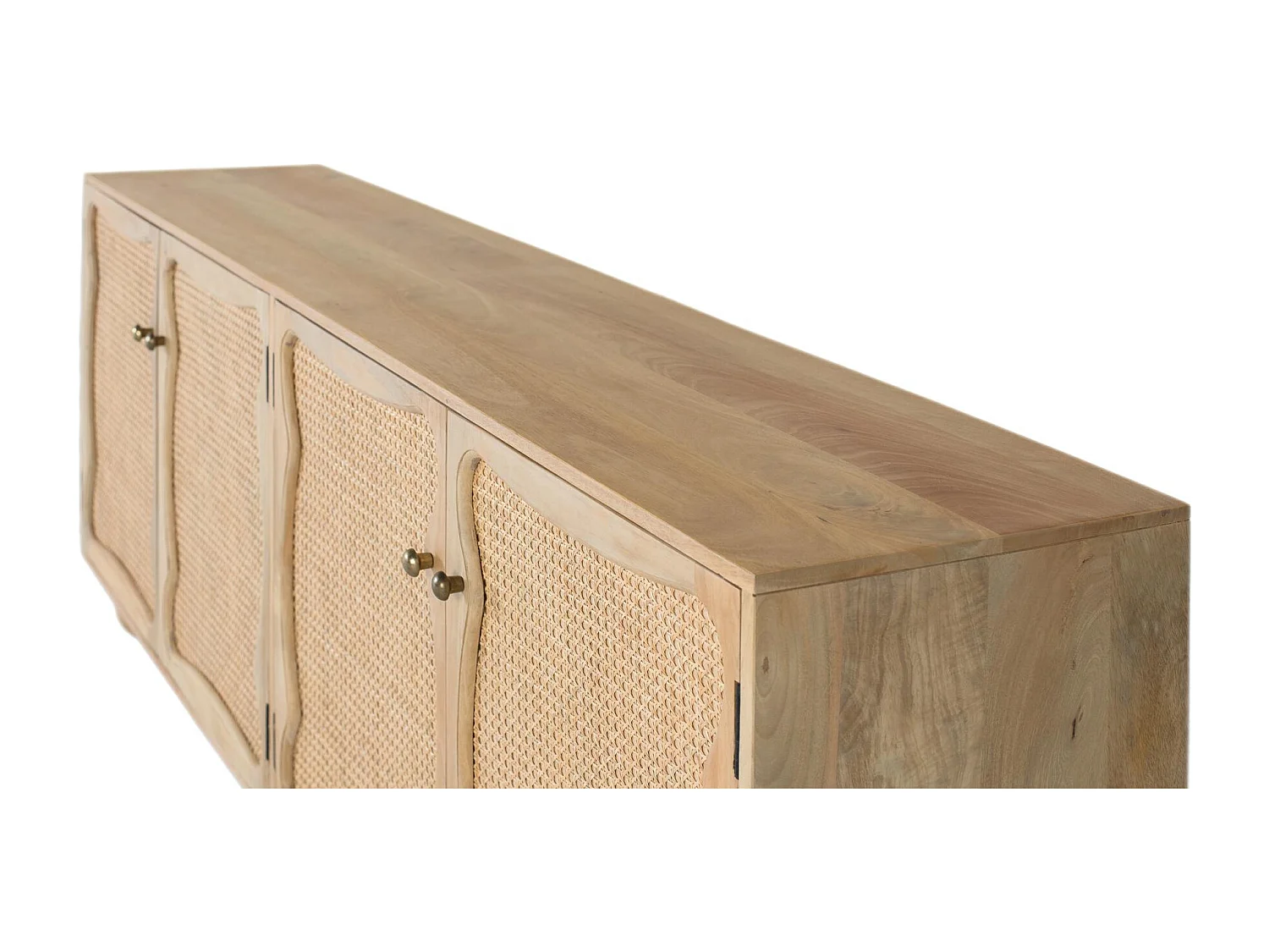Sideboard aus Mangoholz mit 4 Türen und handgefertigtem Design