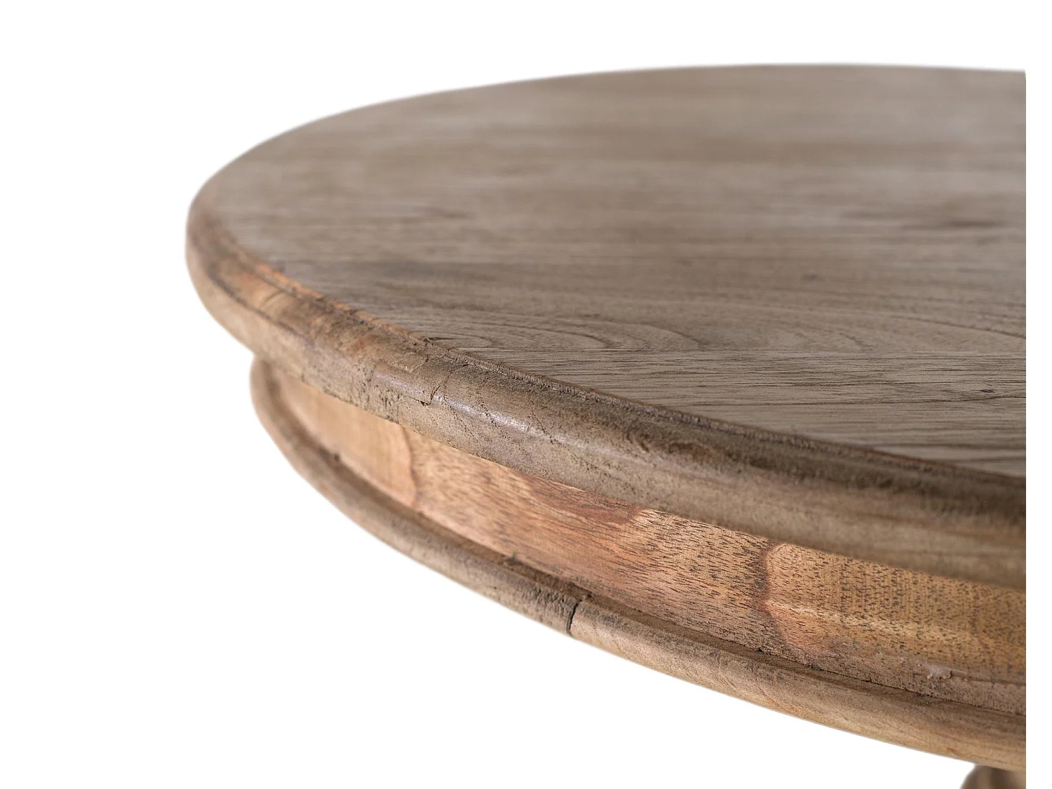 Table d'appoint Solstice en bois de mindi, 77 cm x 70 cm x 70 cm