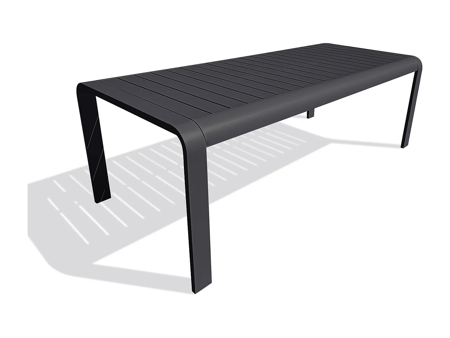 Table de jardin en aluminium coloris anthracite - HANOI