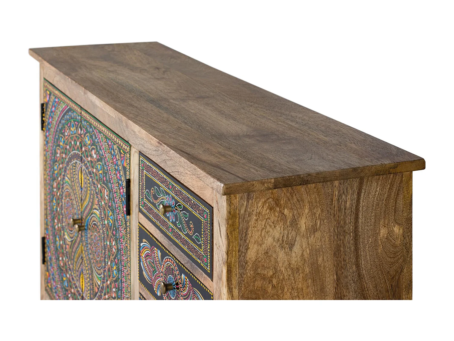 Buffet en bois manguier multicolore