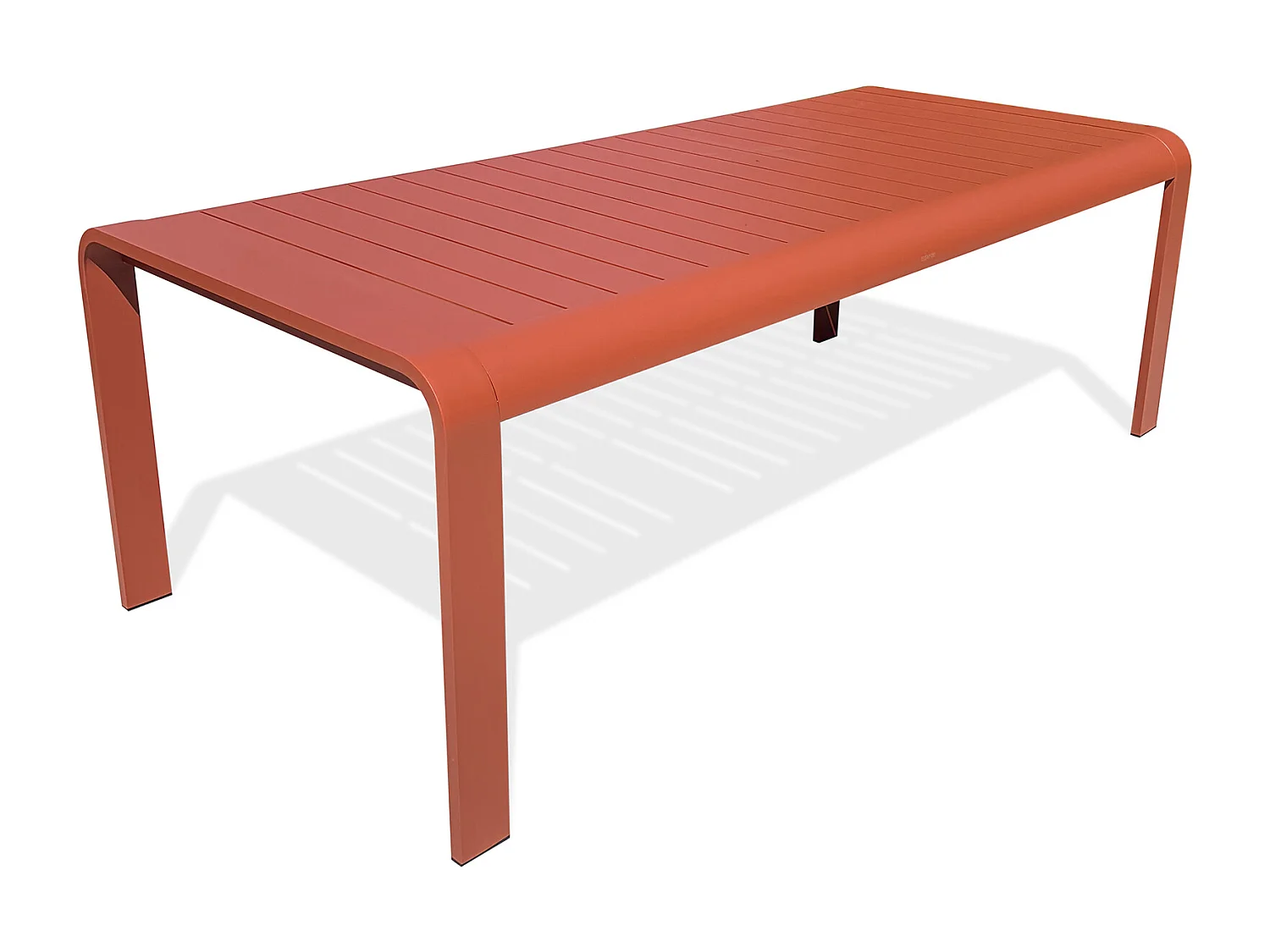 Table de jardin en aluminium coloris terracotta - HANOI