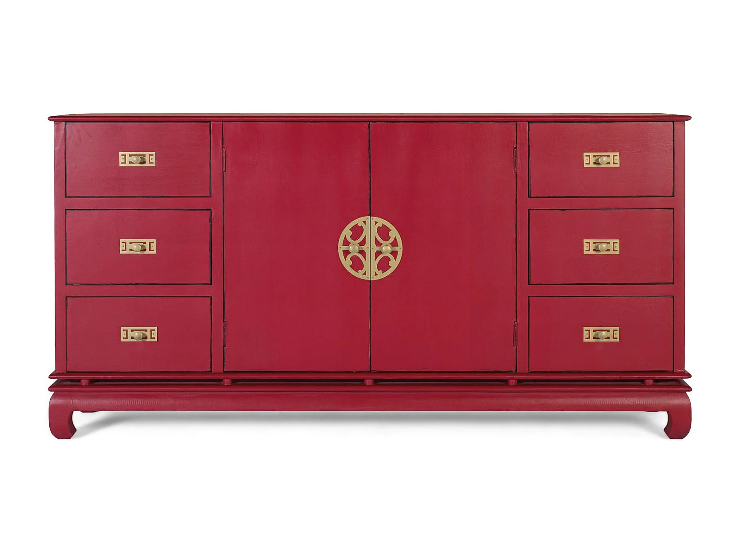 Buffet Basalto en bois de manguier 90 cm x 180 cm x 40 cm