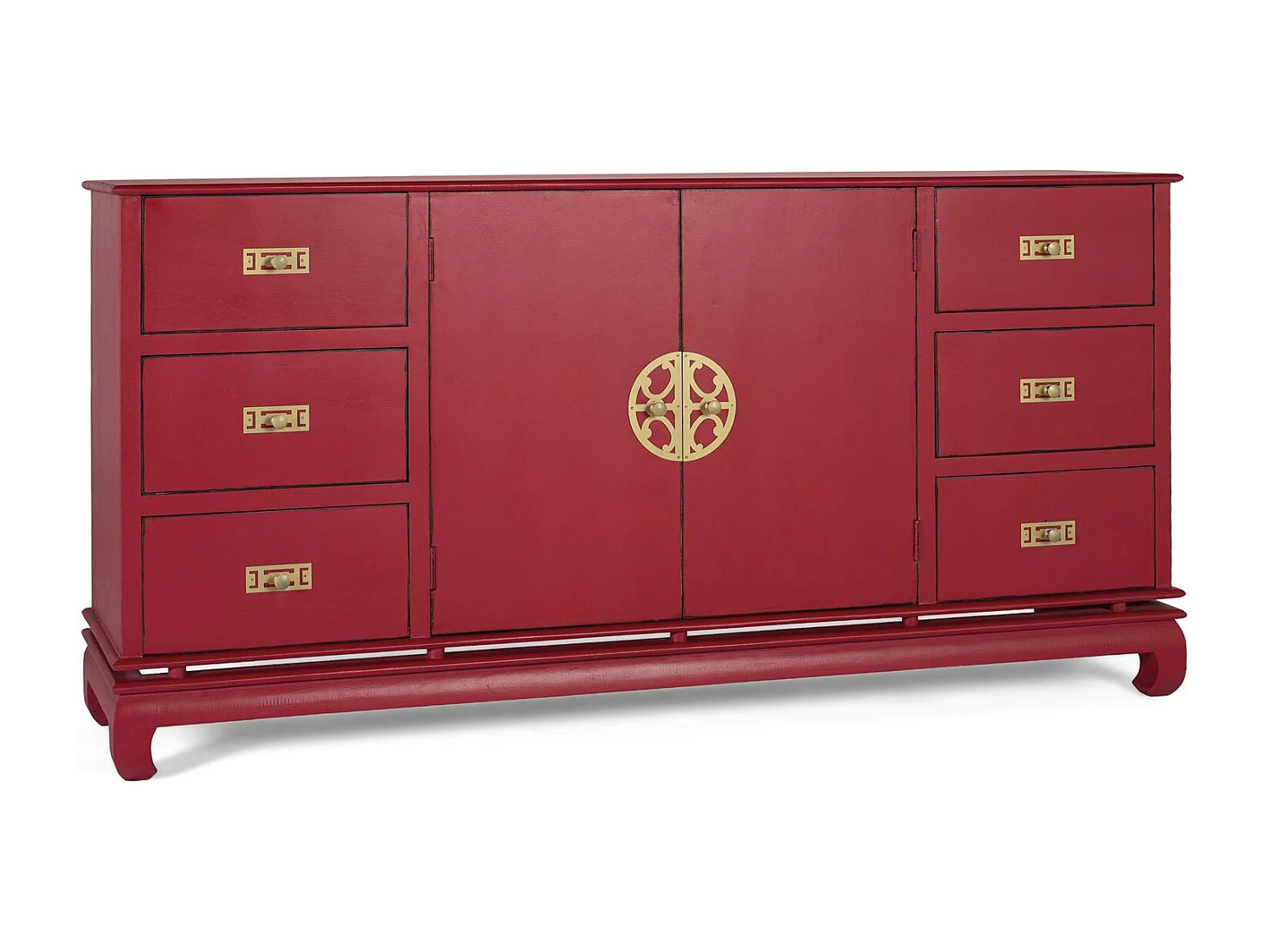 Buffet Basalto en bois de manguier 90 cm x 180 cm x 40 cm