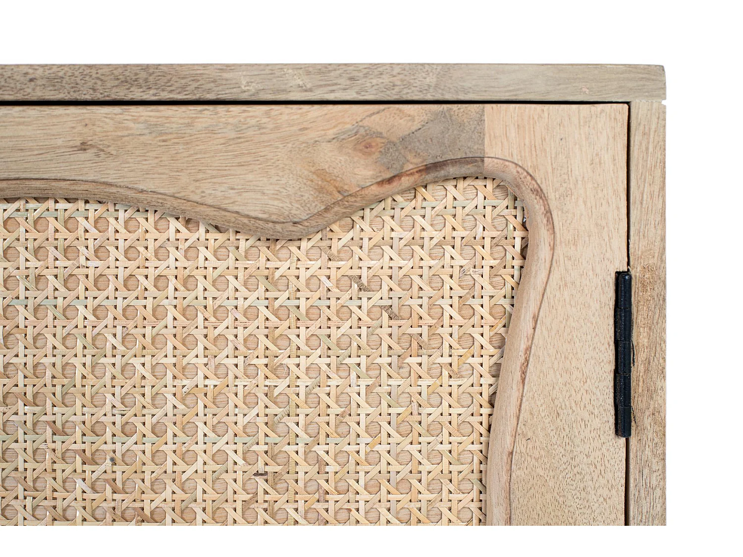 Meuble TV en bois de manguier avec 4 portes et design artisanal
